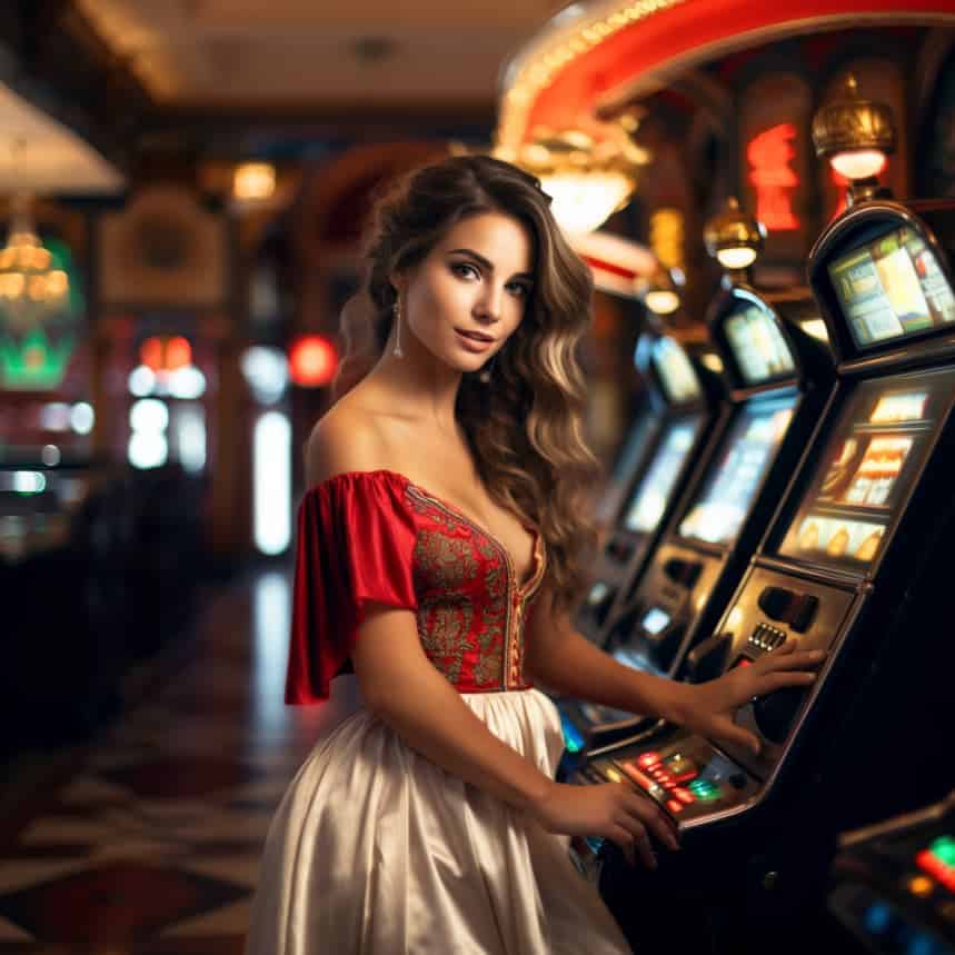 spanish-woman-playing slots