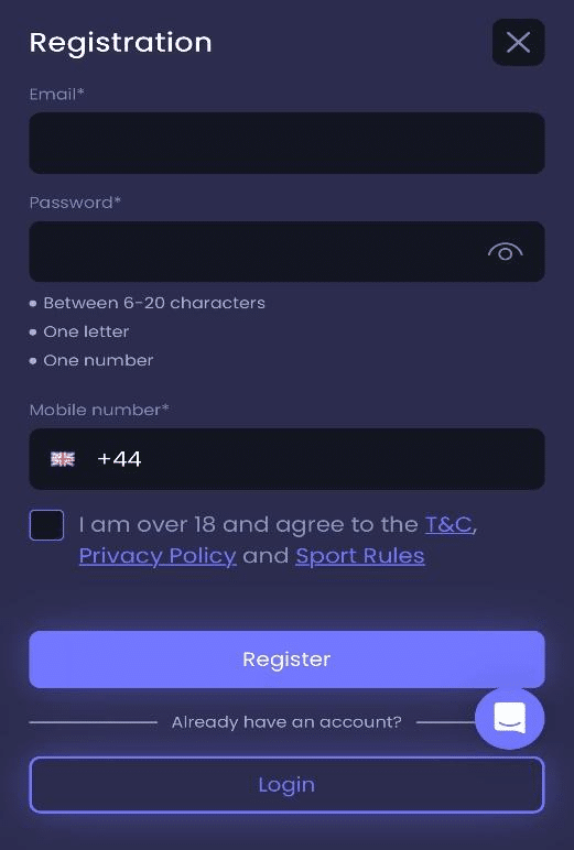 Sign Up Process at FunkyJackpot