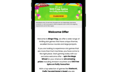 Swanky Bingo Welcome Bonus