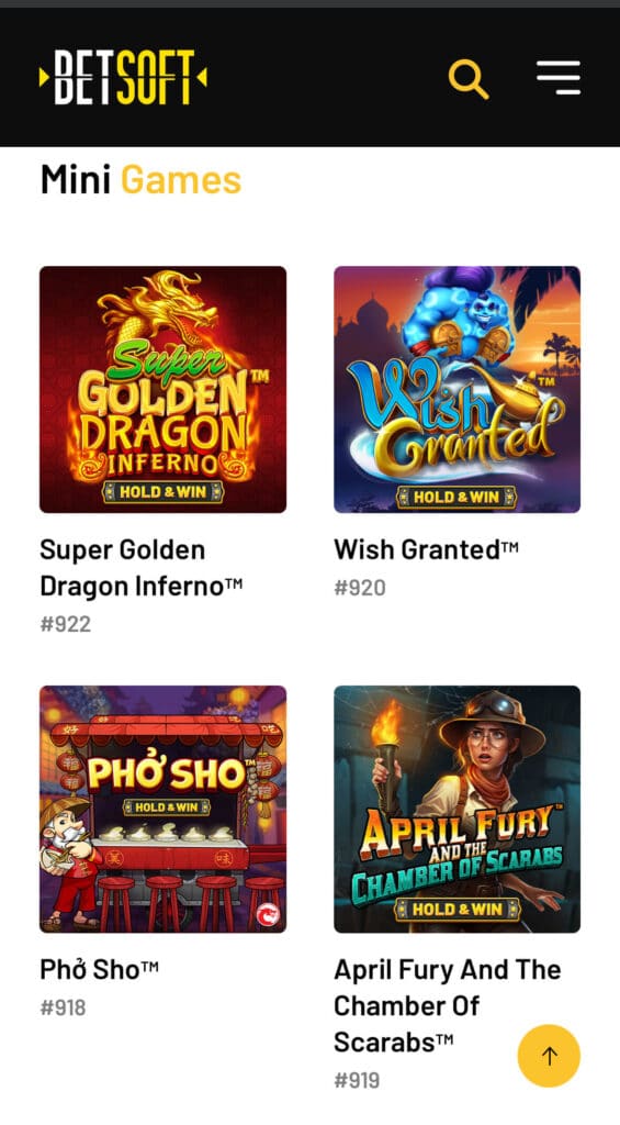 Betsoft mini games