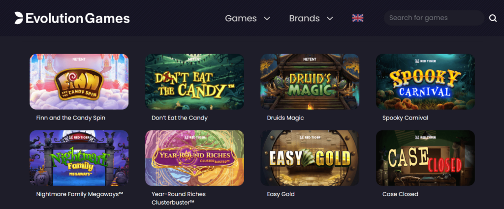 Evolution Gaming Slots