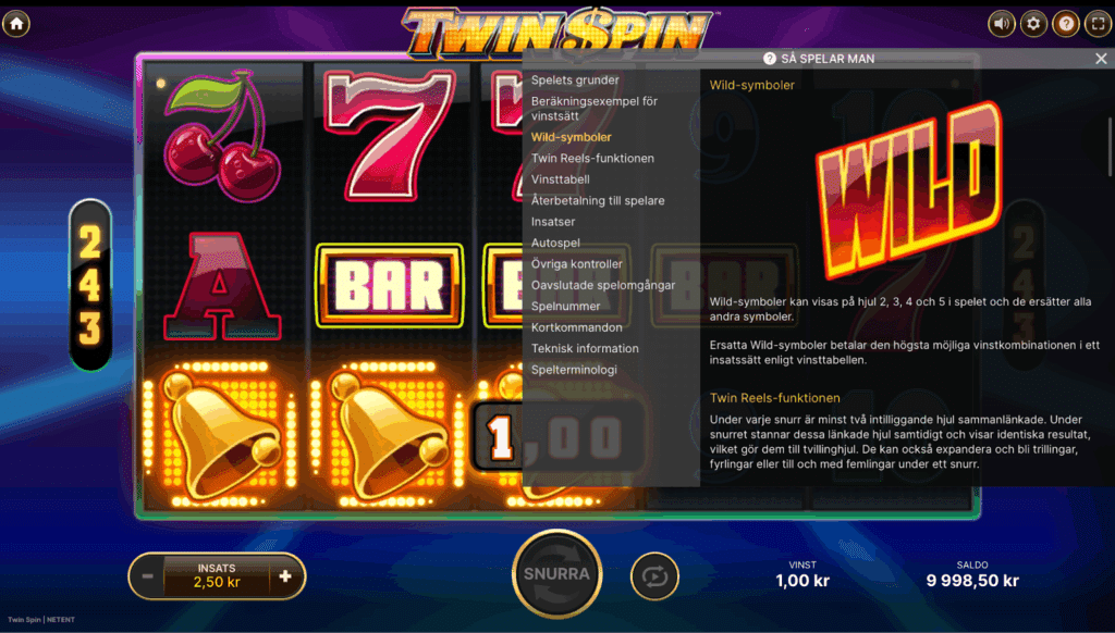 Twin Spin Wild - spelets joker