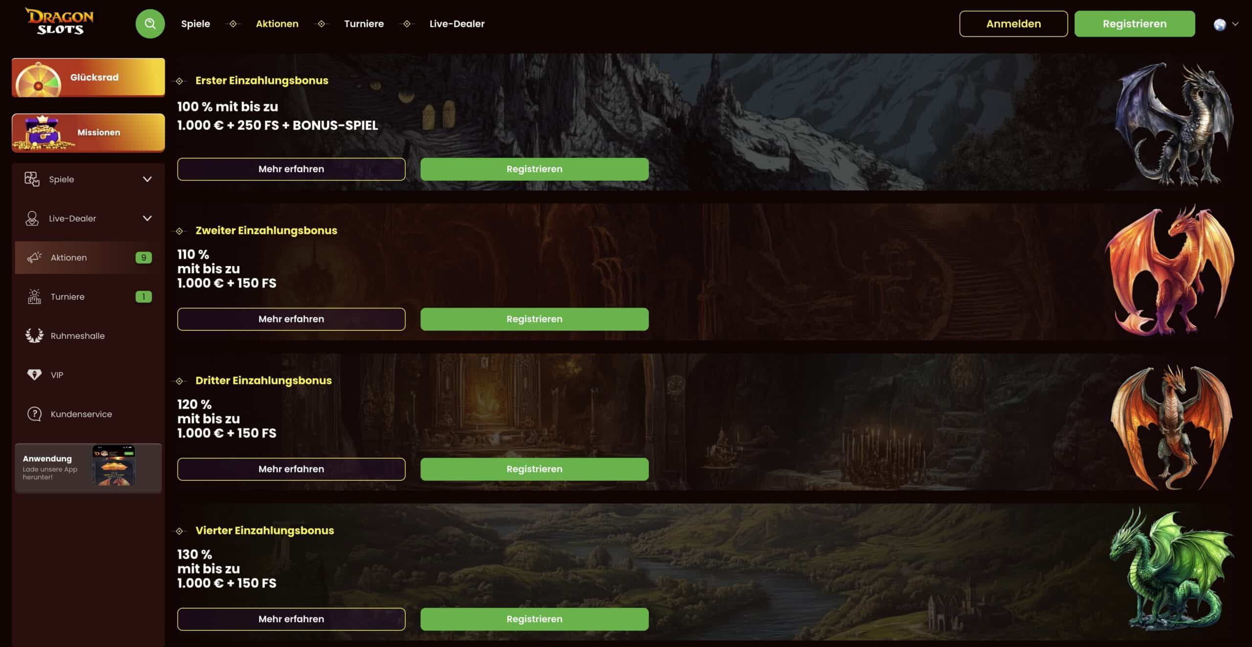 DragonSlots Casino-Bonus