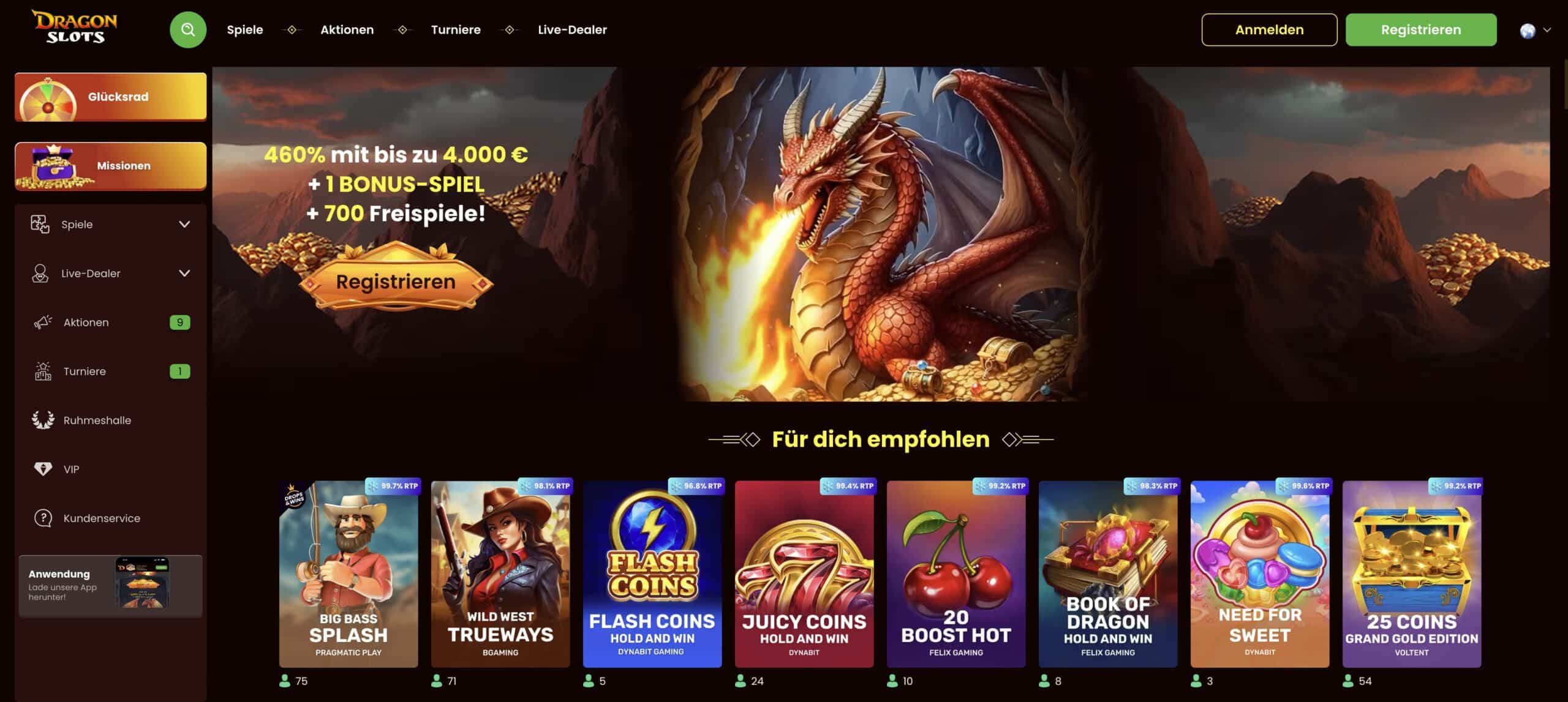 DragonSlots Casino Rezension