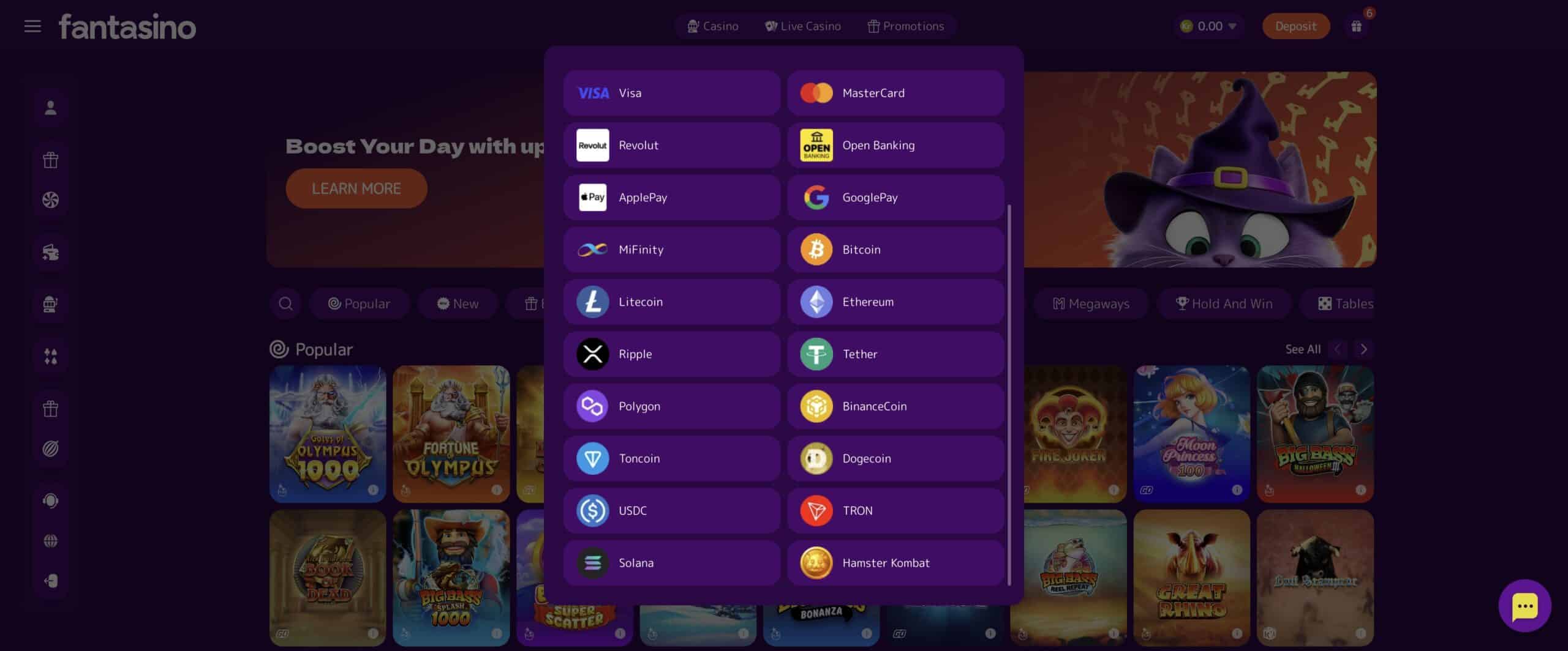Fantasino insaÌttningar och uttag
