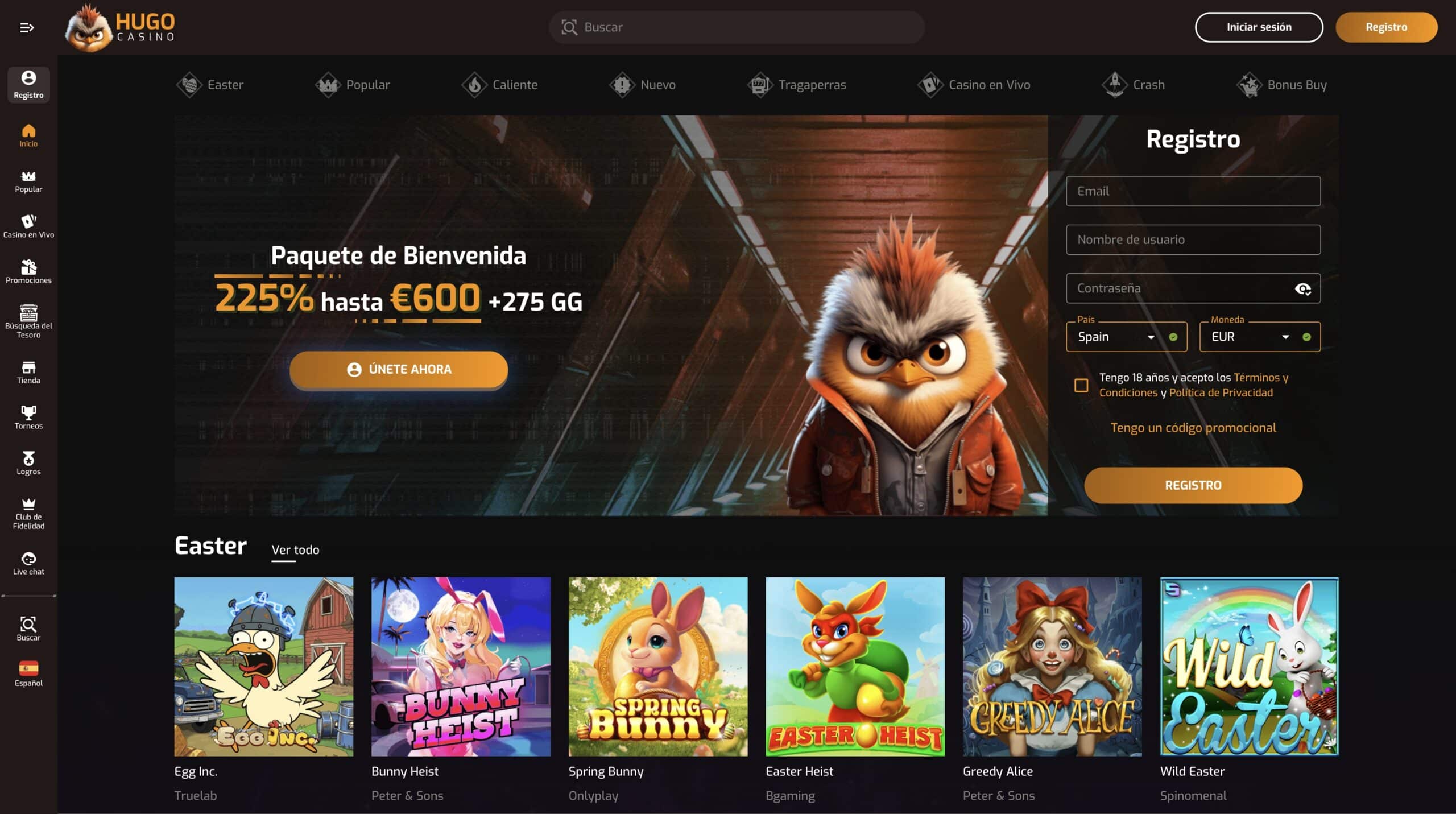 Reseña de Hugo Casino