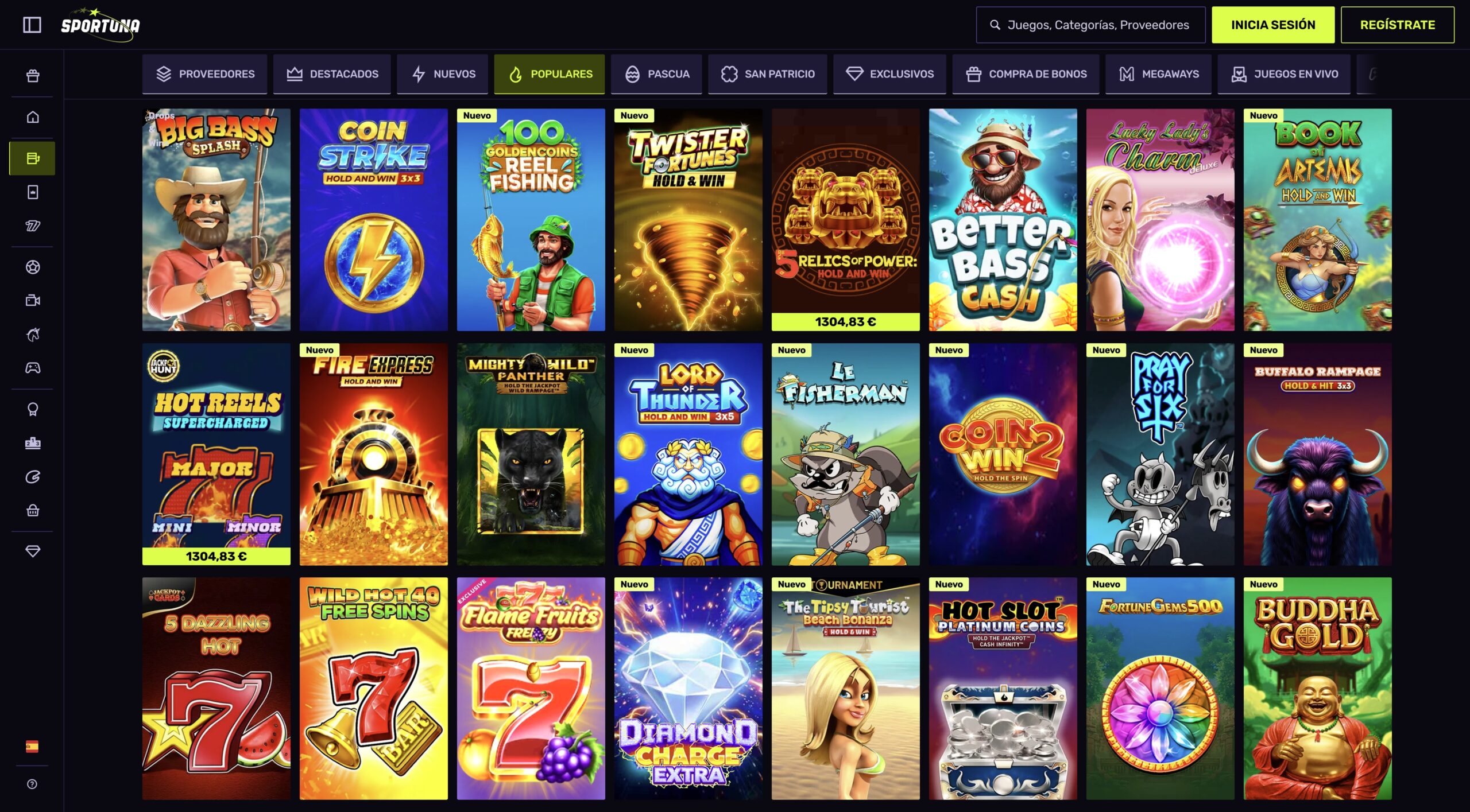 Selección de juegos de Sportuna