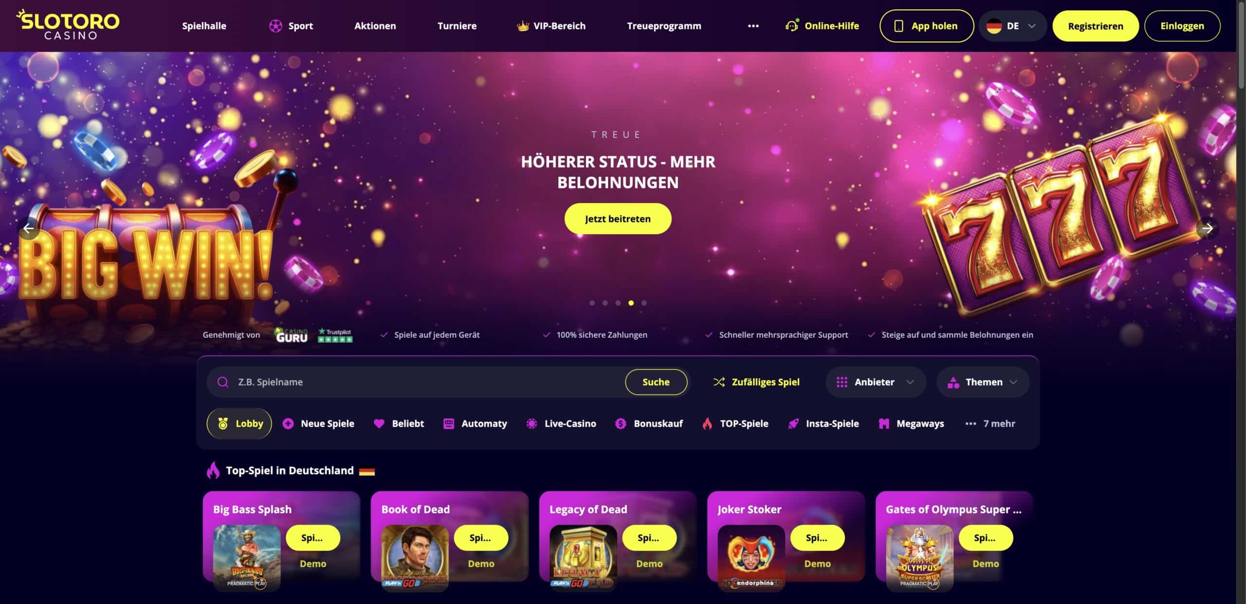 Slotoro Casino Rezension