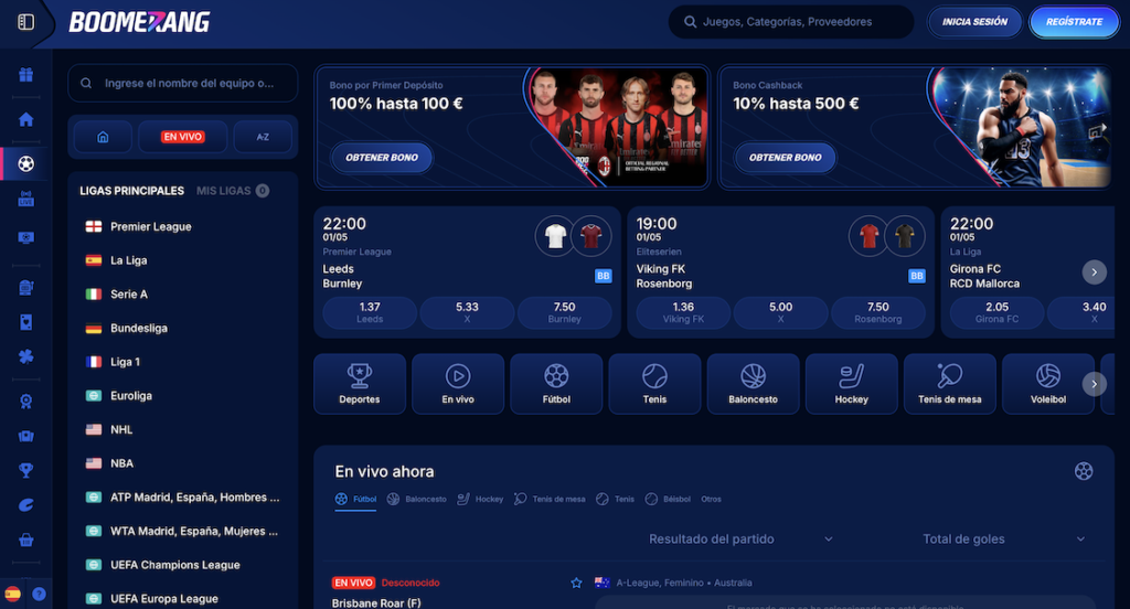 Boomerang-Bet Casino deportes