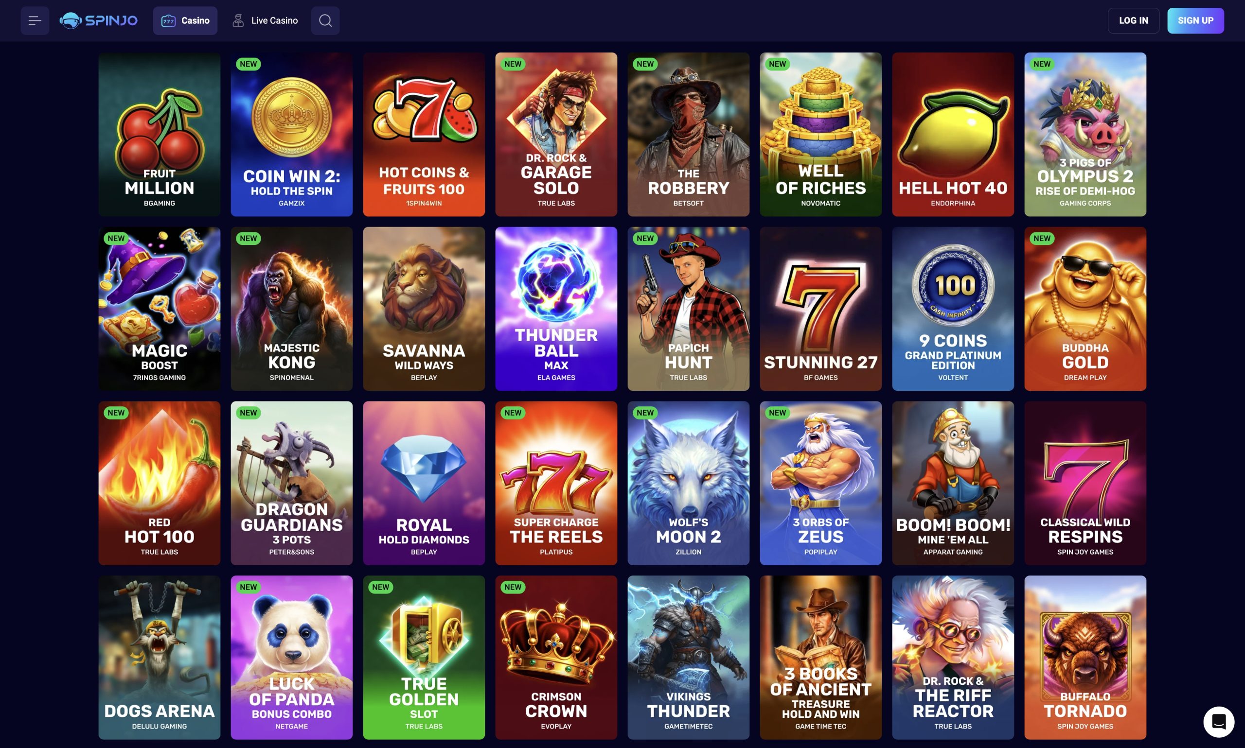 Spinjo Casino Pokies