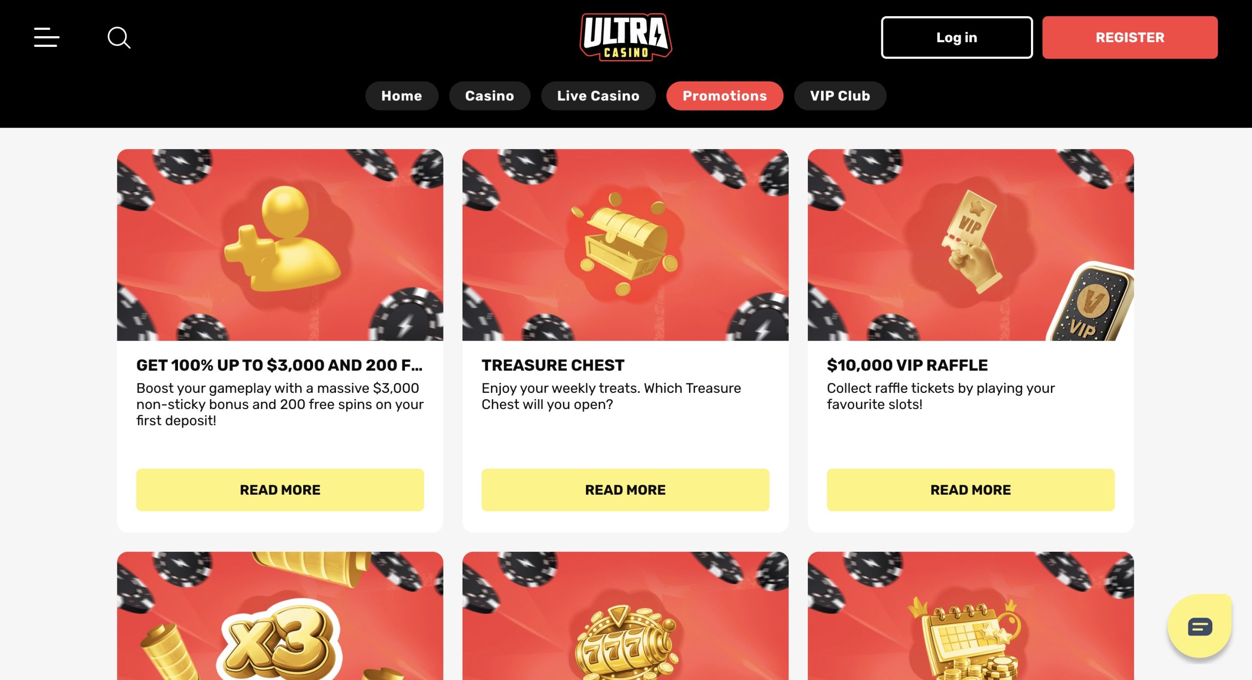 Ultra Casino bonuses