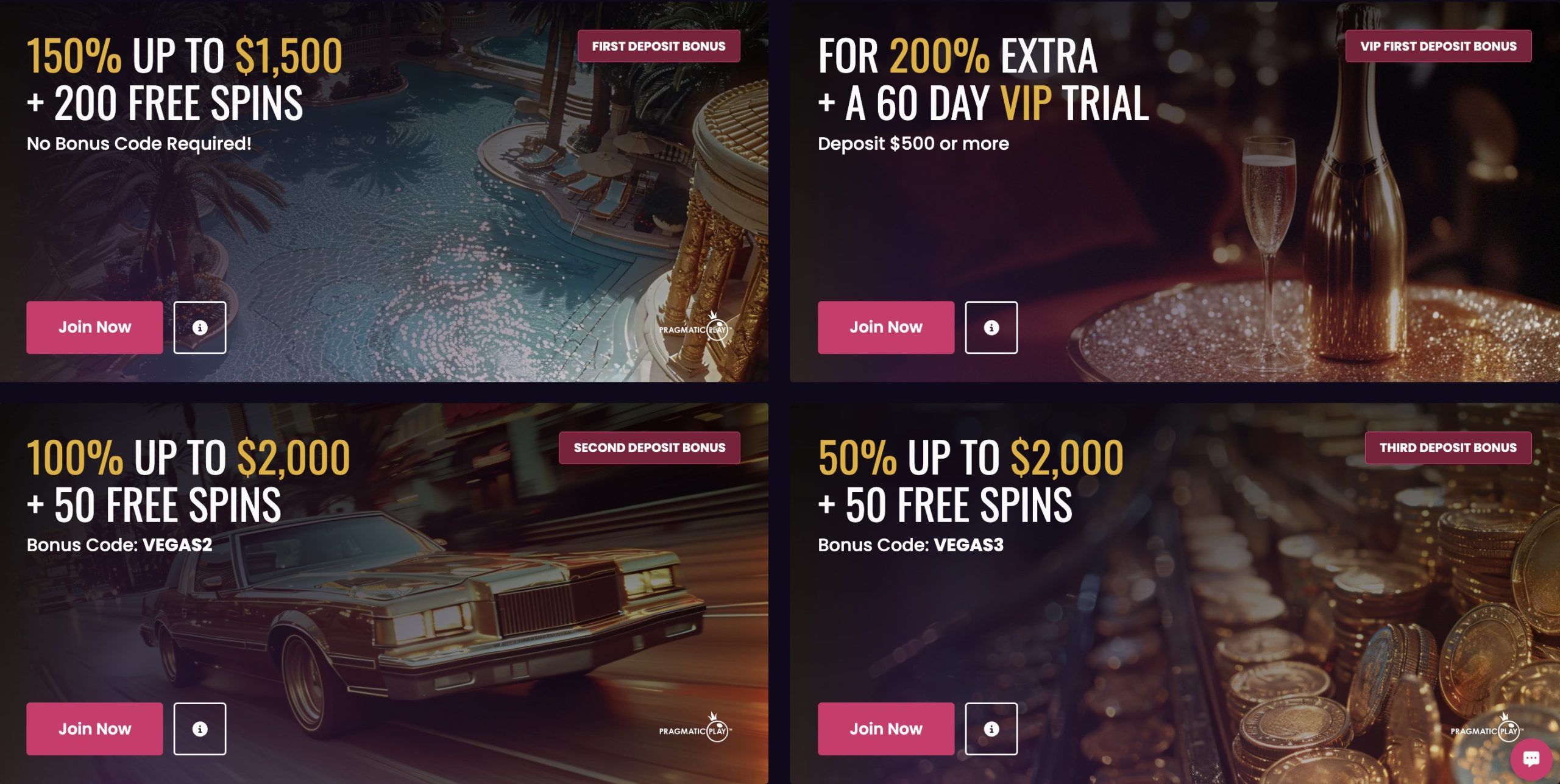 Vegas Now Casino bonuses