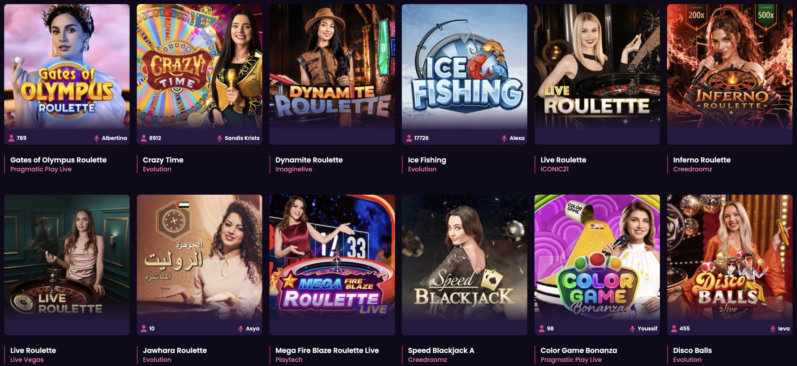 Vegas Now Live casino games